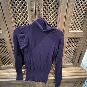 Purple turtleneck sweater